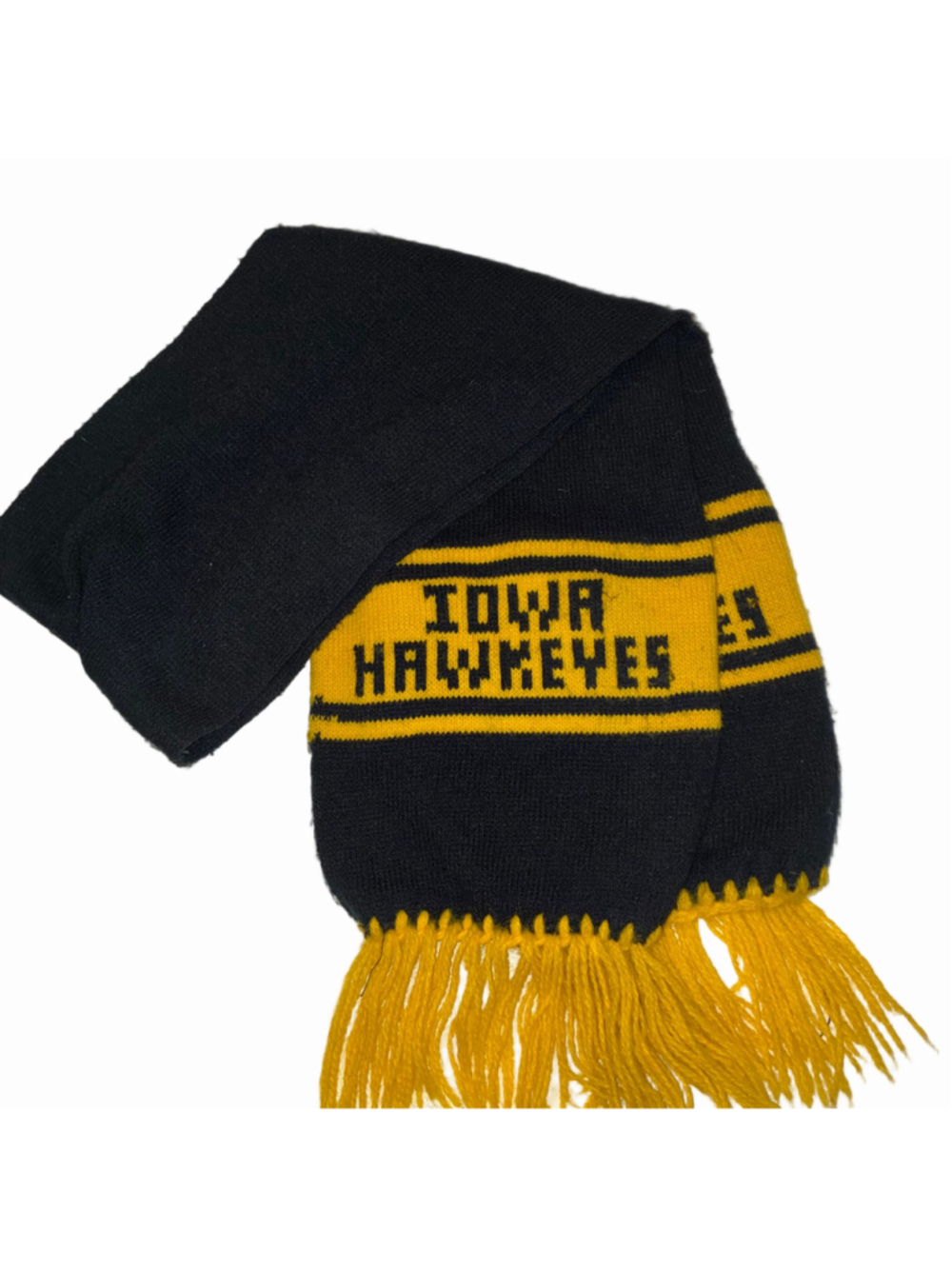 Iowa Hawkeyes Scarf One Size Black Yellow